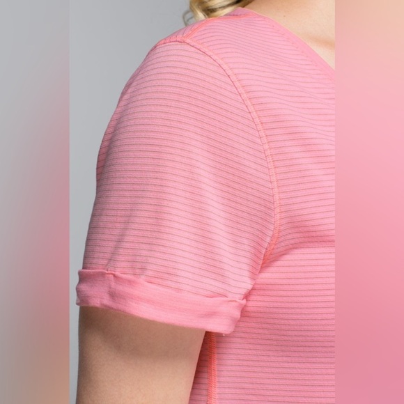 Lululemon B.F.T. Shirt Sleeve V Neck Running Casual Tee - Picture 6 of 8